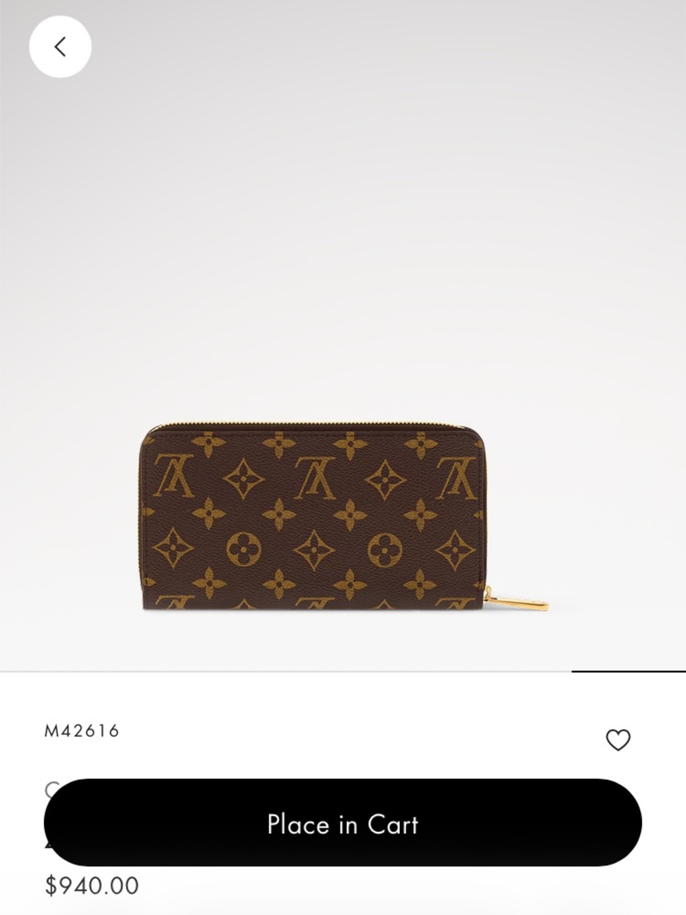 Louis Vuitton Brown Monogram Zip Around Card Holder Wallet - Picture 4 of 4